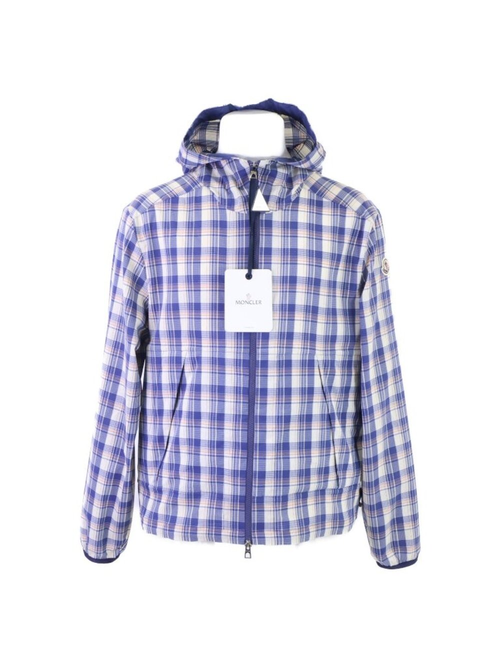 Moncler Check Zip Up Hoodie